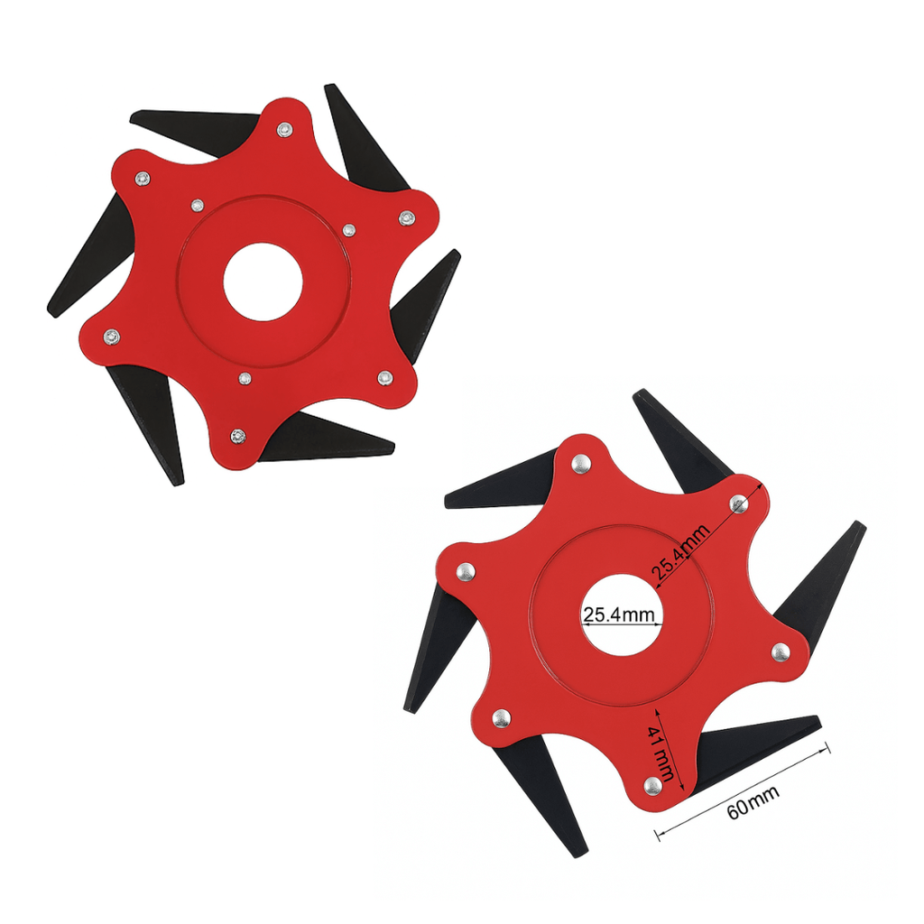 Disco 6 lâminas para roçadeira De Aço Premium - Encache Universal